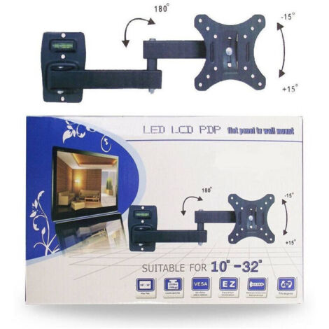 Hy-210 TV-Halterung mit 180°-Arm für 10" bis 32" Bildschirme -