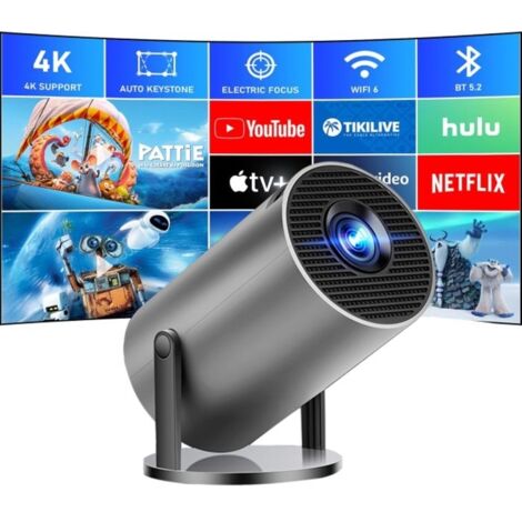 (hy300pro)Mini Projecteur Portable - Full HD 1080P - Support 4K - WiFi 6 - Bluetooth 5.2