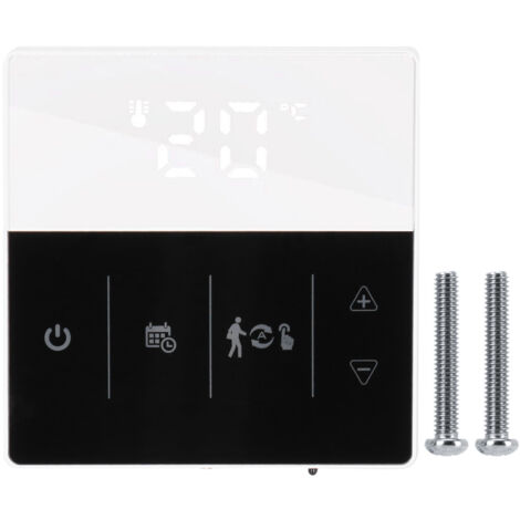 HY609W Wandmontierter WLAN-Thermostat, Heizungstemperaturregler, 110-250 V (Schwarz/Weiß)