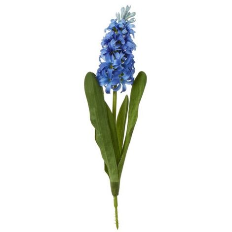 Hyacinth (Single Stem Flower) - Plastic - Height 44 cm - Blue