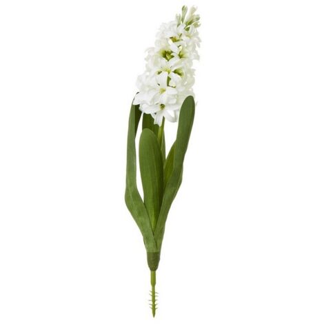Hyacinth (Single Stem Flower) - Plastic - Height 44 cm - White