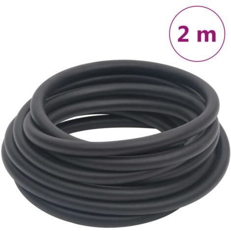 Hybrid-Luftschlauch Schwarz 0,6" 2 m Gummi und PVC