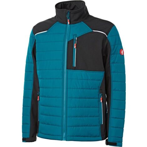 Hybrid-Steppjacke petrol/schwarz Gr. 2XL Fortis