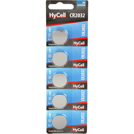 HYCELL GMBH HyCell 5er Pack Lithium Knopfzellen CR2032 3V - Knopfbatterien - 5 Stück