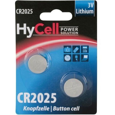 HyCell Knopfzelle CR 2025 3 V 2 St. 140 mAh Lithium CR 2025