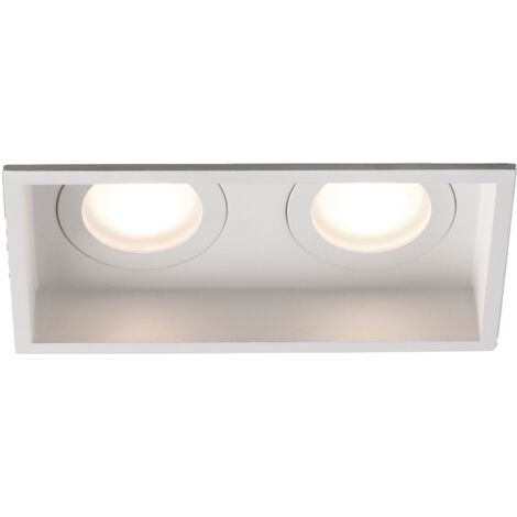 HYDE SQ 2L Empotrable blanco cuadrado