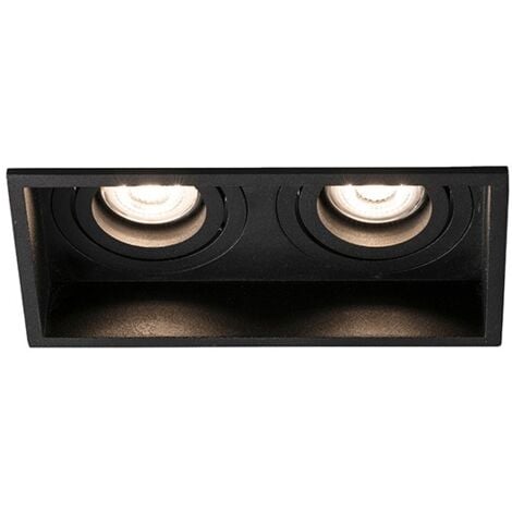 HYDE SQ 2L Empotrable de techo negro orientable Faro 40127