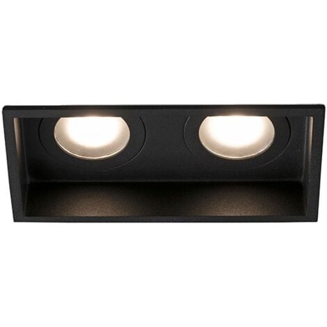 HYDE SQ 2L Empotrable techo negro Faro 40125
