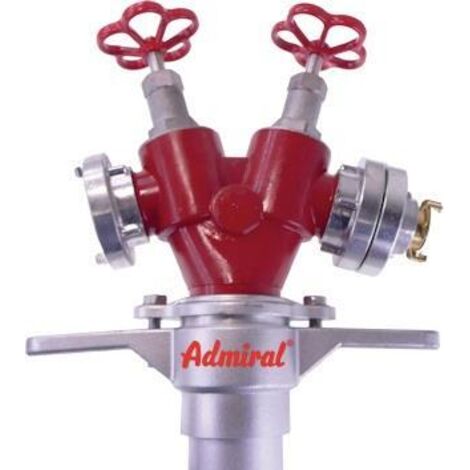 Hydrantenstandrohr STORZ Aluminium DN 80 1xC-Abg./1xAbg.Schnellkupplung/2 Ventile