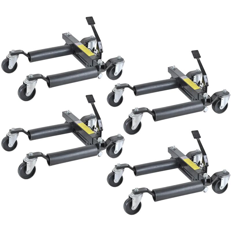 Securefix Direct - Hydraulic Vehicle Positioning Wheel Skates x4(1500LB Go Jack Car Dolly Tyre Lift)