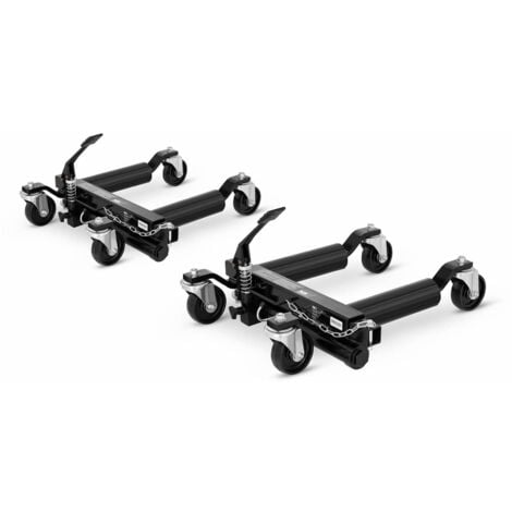Hydraulic Wheel Dolly Car Skate Vehicle Positioning Jack Foot Pump 2 Pcs 680Kg