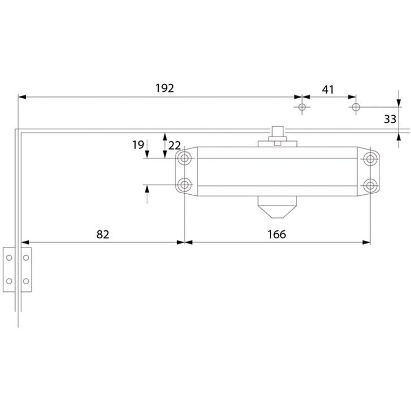 Türschließerhalter silber DC1H 22207 Dorcas