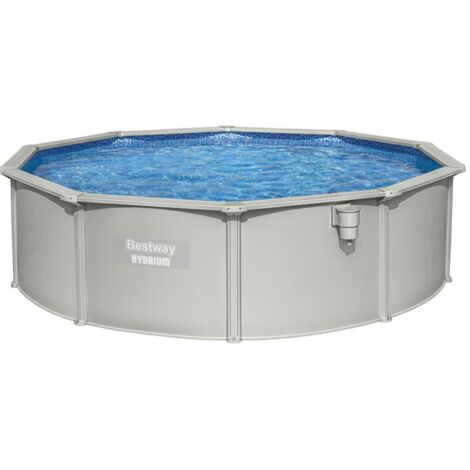 Hydrium runder oberirdischer Pool 460x120 cm grau