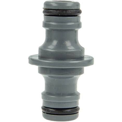 Hydro-Fit Doppel-Schlauchkupplung Schlauchverbinder PVC-U Grau