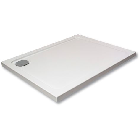 main image of "Hydro45 1100 x 800mm White Rectangular Shower Tray - size 1100 x 800mm - color White"
