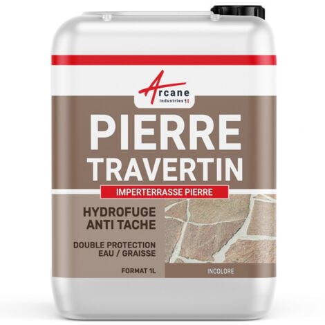 Hydrofuge imperméabilisant terrasse anti-taches pierres naturelle et travertin ARCANE INDUSTRIES - 1 L (jusqu a 5m²)