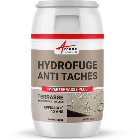 Hydrofuge imperméabilisant terrasse balcon sol Garantie 10 ans anti-taches pierres dalle béton ARCANE INDUSTRIES - 20 L