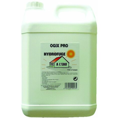Hydrofuge prêt à l'emploi 5L – Protection pour enduits, pierres et bétons – Effet perlant et micro-porosité préservée – Pintaud