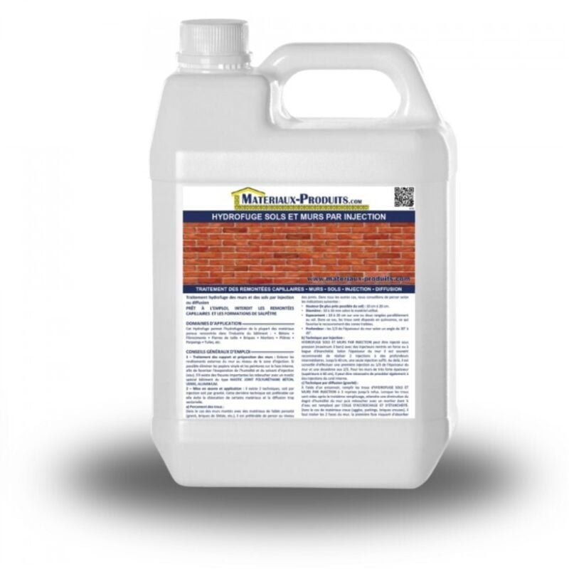 Matpro - Hydrofuge sols et murs par injection - 20 l Incolore
