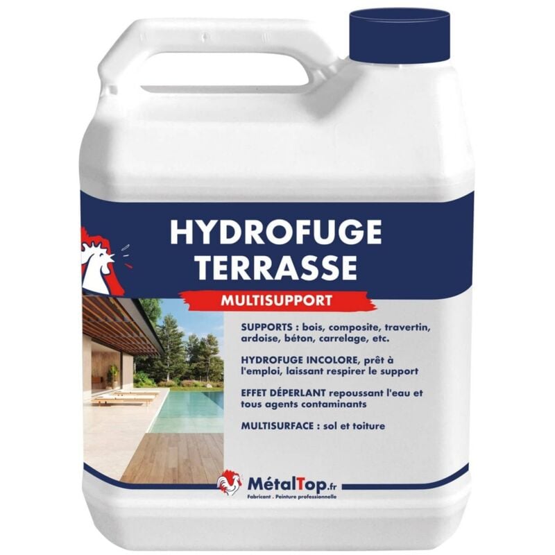 Hydrofuge Terrasse - 5 L - Incolore - Metaltop