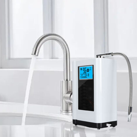 Hydrogénérateur d’eau enrichie en hydrogène EHM 729 avec écran LCD 3,8 pouces, cuve 5 plaques titane, pH 3.5-10.5, multifonctionnel (EU Plug 220V)