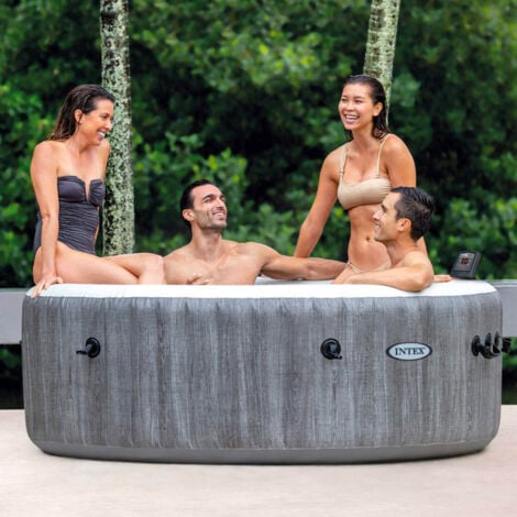 Hydromassage Gonflable Intex 28442 Bubble Massage Deluxe Ronde 216x71