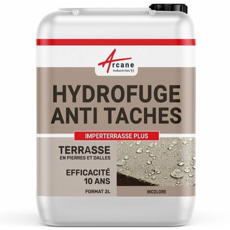 Hydrophobierende fleckenabweisende Versiegelung für Böden aus Stein, Betonplatten, Langzeitschutz mit Lösungsmittel - IMPERTERRA -  - 2L (up to 12m2)