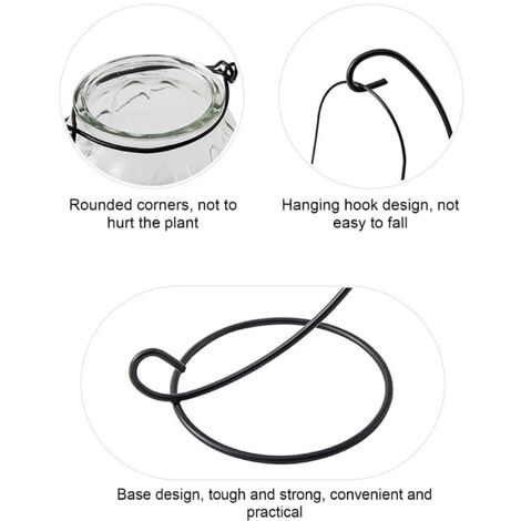 Hydroponische Vase [KEINE MARKE] Modell "Fleur d'Ins": Klare Glasvase mit modernem Metallständer für empfindliche Pflanzen, perfekt für eine schicke Wohnung, ein Büro oder eine Büroeinrichtung.