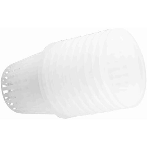Hydroponischer Pflanzkorb – 10er-Set – Weiß – Strapazierfähiges PP-Material – 8,3 cm