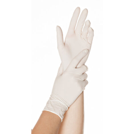 HYGONORM GANT EN LATEX PEAU LUMIER, L, BLANC 26519