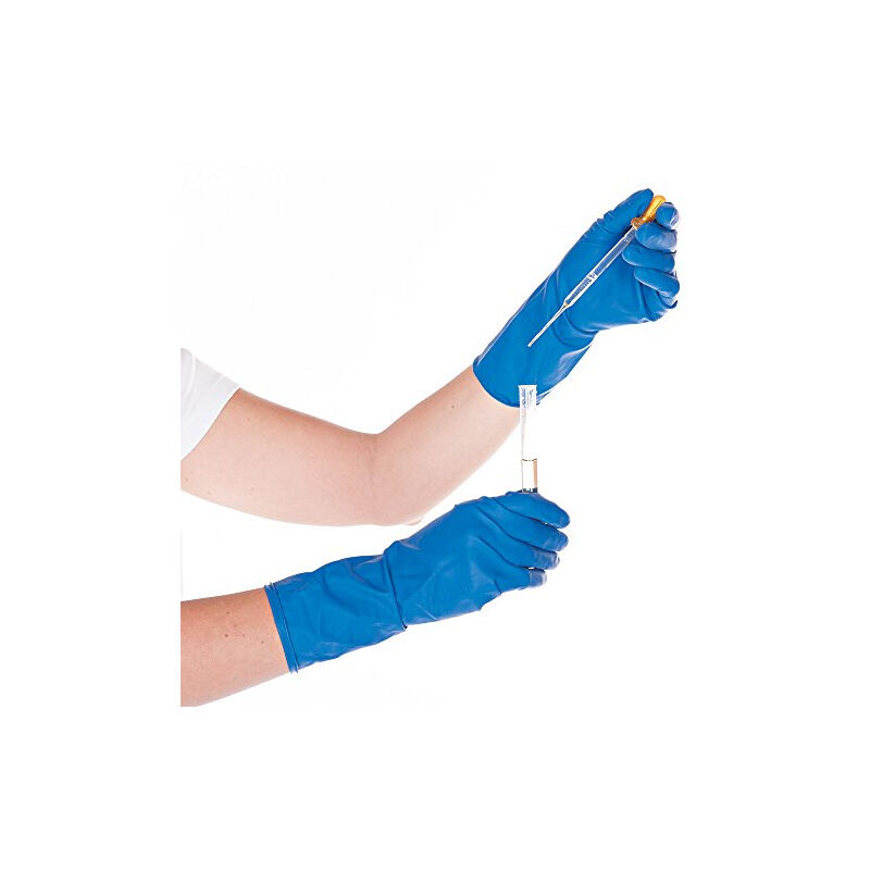 Hygostar high risk gants en latex non poudrés bleu taille s 28 cm Franz Mensch 25036