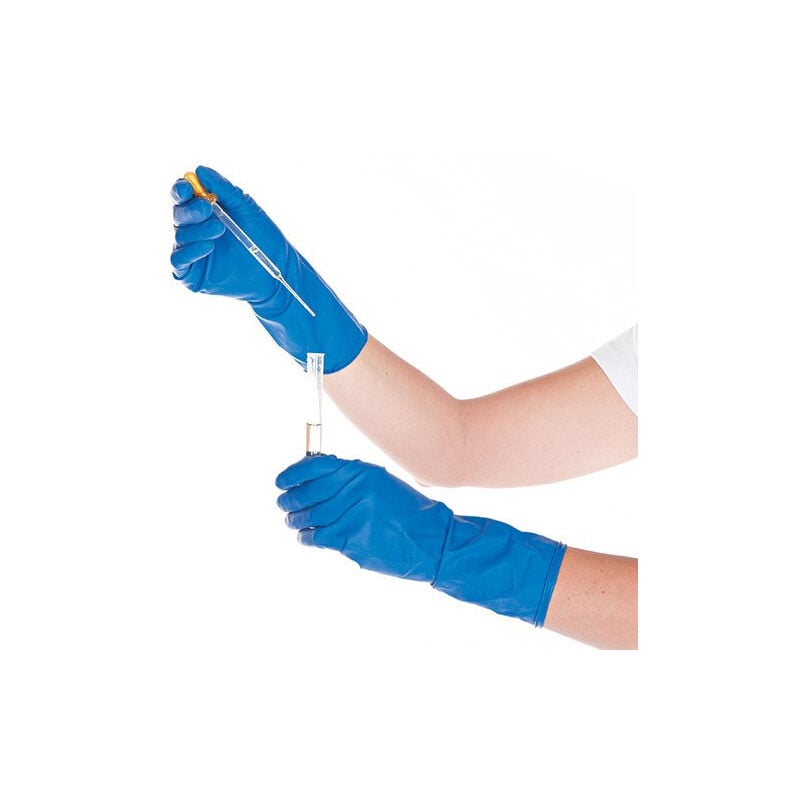Hygostar high risk gants en latex non poudrés bleu xl 28 cm Franz Mensch 25033