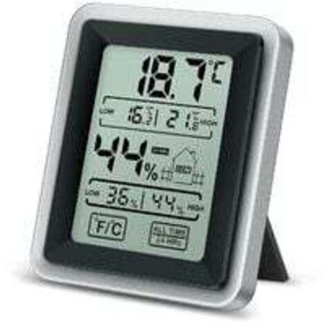 Hygrometer, Innenthermometer, Temperatur- und Luftfeuchtigkeitsüberwachungsanzeige, hohe Präzision, leicht ablesbares LCD-Display, tragbar, für Büro, Kühlschrank, Garage, Zuhause