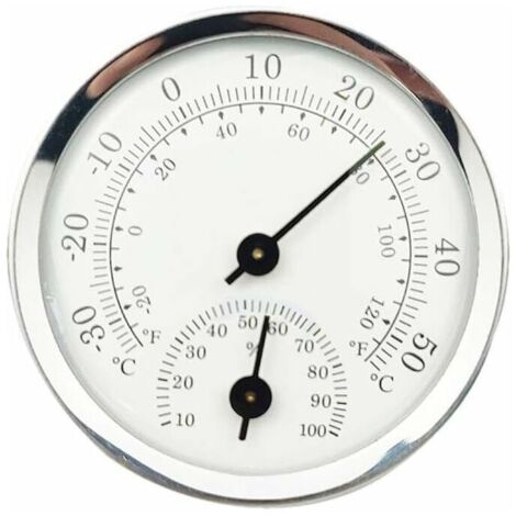 Hygrometer-Thermometer – Feuchtigkeitssensor und Innentemperaturmonitor (Silber)