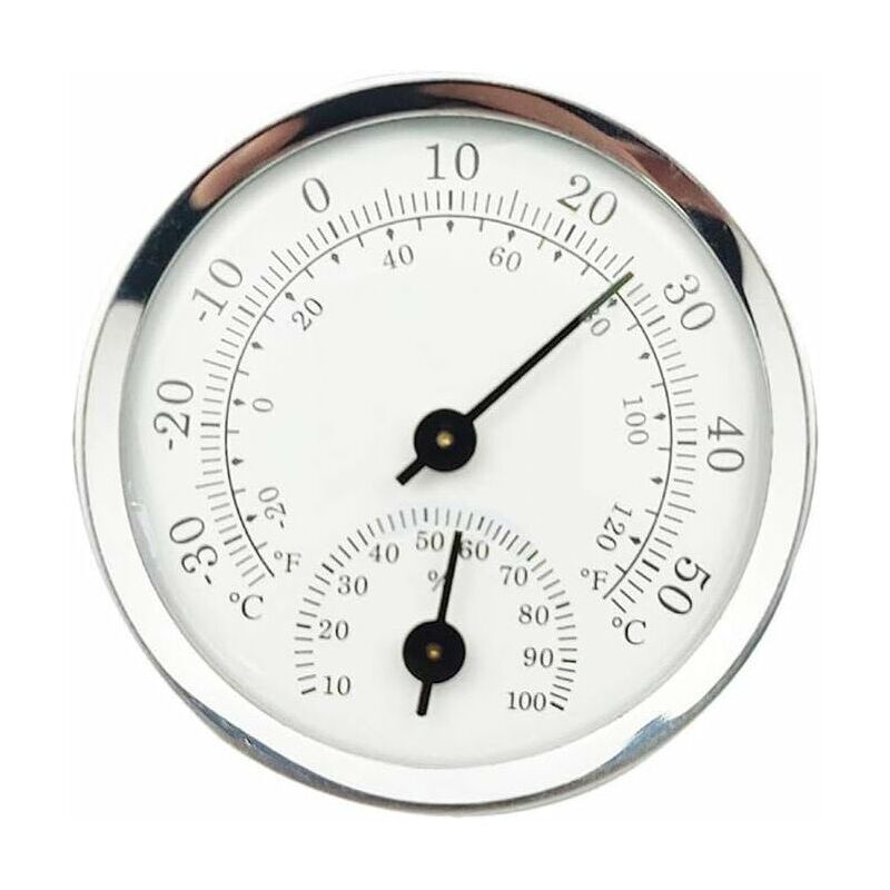 Image of ZVD - Hygrometer-Thermometer – Feuchtigkeitssensor und Innentemperaturmonitor (Silber)