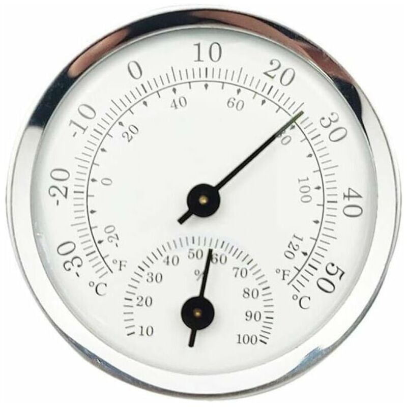 Image of Hygrometer-Thermometer – Feuchtigkeitssensor und Innentemperaturmonitor (Silber)