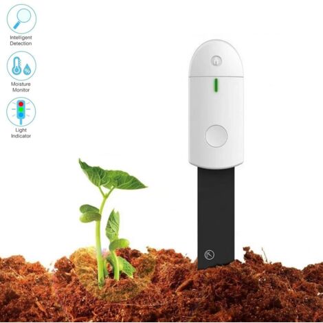 Hygromètre de sol intelligent Testeur de sol avec voyant lumineux Capteur d'humidité du sol Hygromètre de sol étanche