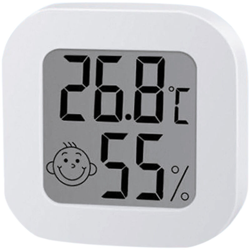 Hygromètre d'intérieur, thermomètre, jauge d'humidité, moniteur avec température-50 ℃-70 ℃ (-58 ℉-158 ℉) et capteur d'humidité 10% RH-99% rh, Blanc