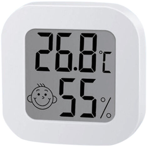 Hygromètre-thermomètre d'intérieur avec capteur de température (-50 °C à 70 °C / -58 °F à 158 °F) et d'humidité (10 % HR à 99 % HR).