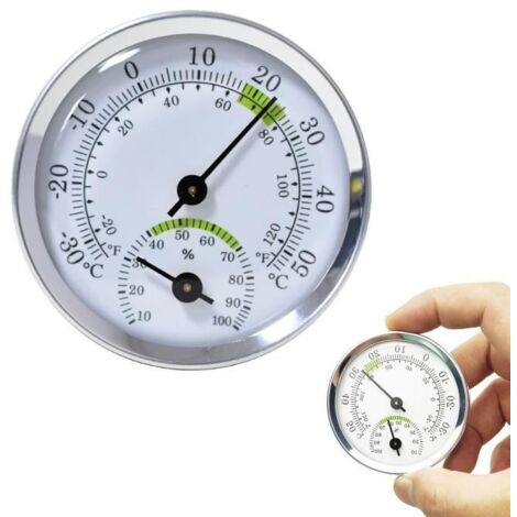 Hygromètre Thermomètre,Thermomètre D'Intérieur et D'Extérieur,Capteur D'Humidité,Hygromètre intérieur,Hygromètre analogique