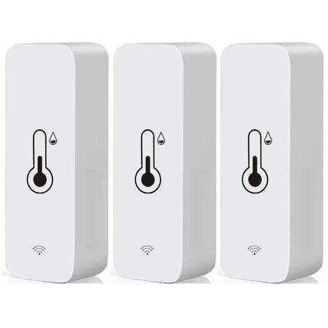 Hygromètre WiFi Smart Thermomètre, mini capteur numérique de température & d'humidité intérieure, capteur d'humidité à température ambiante pour sous sol en serre, compatible avec Alexa & Google Home