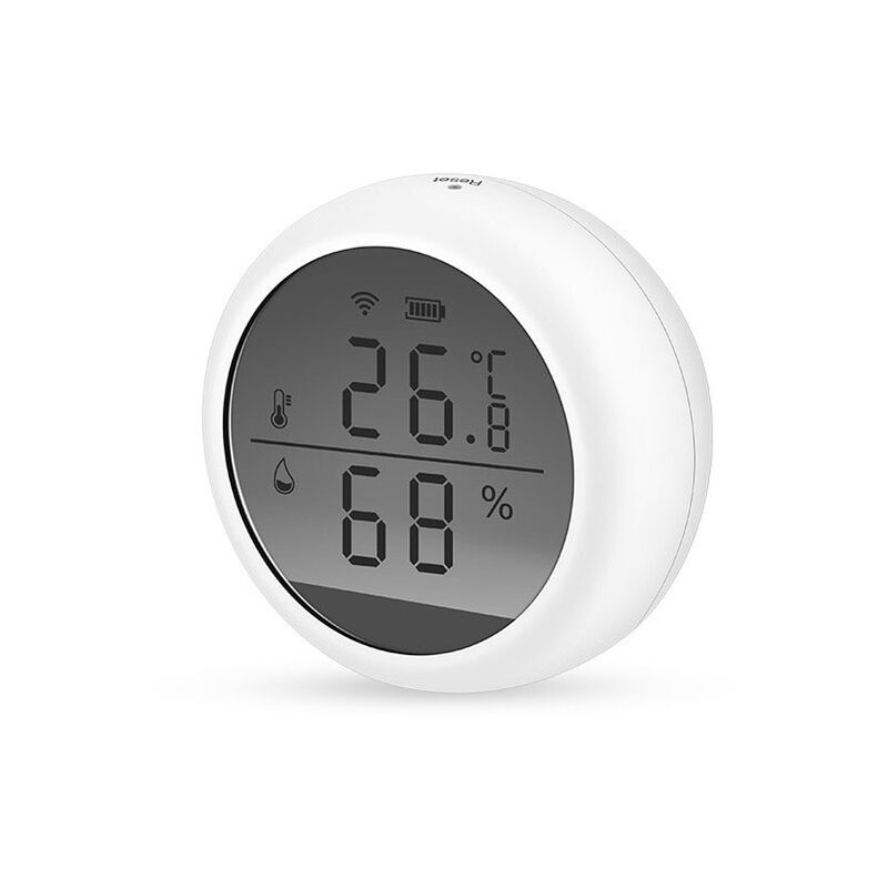 Hygromètre thermomètre d'intérieur WiFi, télécommande via APP USB/AAA HD écran LCD, connecté à Alexa/Google Assistant et Tuya