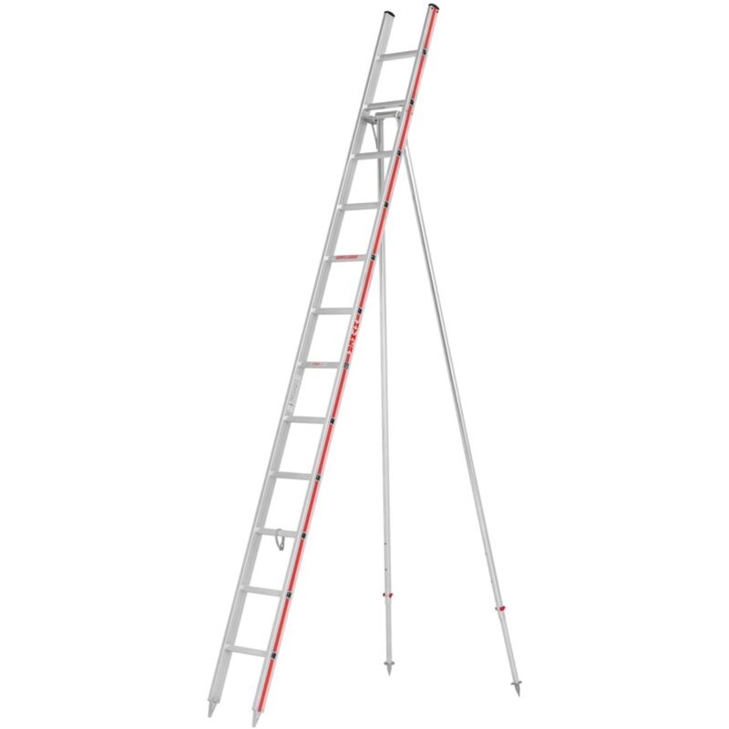 Obstbaumleiter aus Aluminium 14 Sprossen - regulierbare Höhe - 3049/14