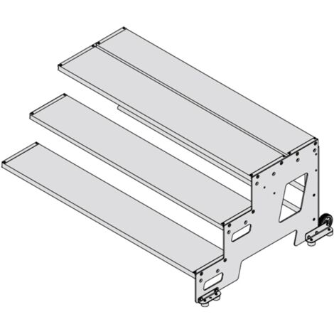 Hymer Industrietritt, Erweiterungsmodul, Stufenbreite 600 mm, 3 Stufen