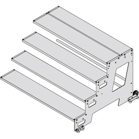 Hymer Industrietritt, Erweiterungsmodul, Stufenbreite 800 mm, 4 Stufen