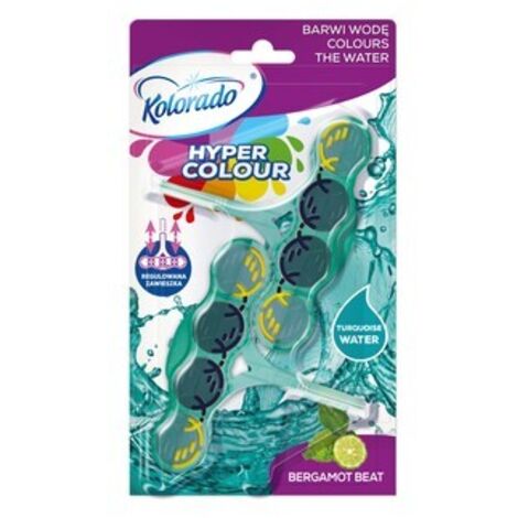 Hyper Color - Bergamotte-Toilettenwürfel 2x45g - Saubere und duftende Toilette
