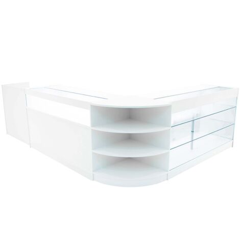Hyperion LED Shop Counter Set K1500, B1500, TB60 & LM60 - White