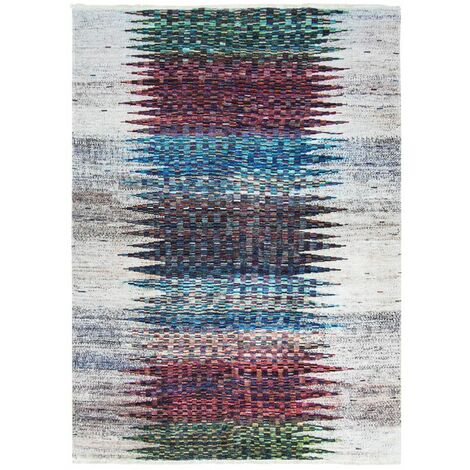 HYPPICHIC - Tapis extra-doux motif abstrait vintage multicolore 120x170 - Multicolore