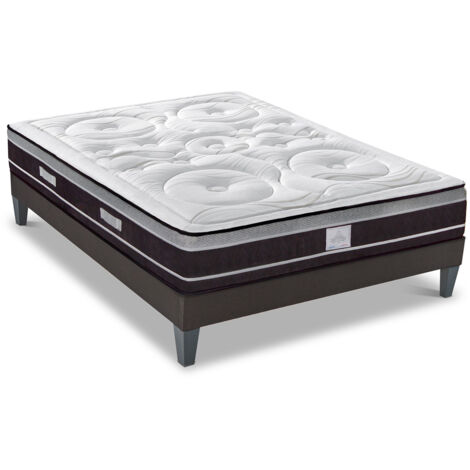HYPSOM  Ensemble DIVIN 160x200 cm  Matelas Ressorts ensachés + Sommier Bois