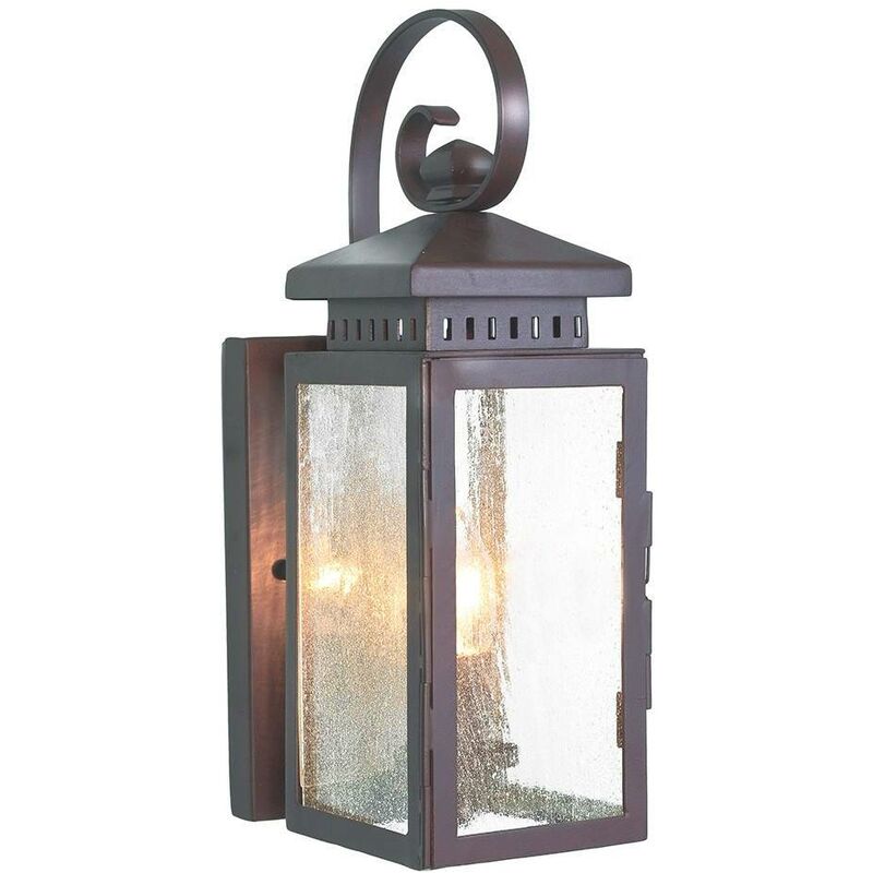 Elstead Lighting - Elstead Hythe - 1 Light Outdoor Wall Lantern Light Old Bronze IP43, E14
